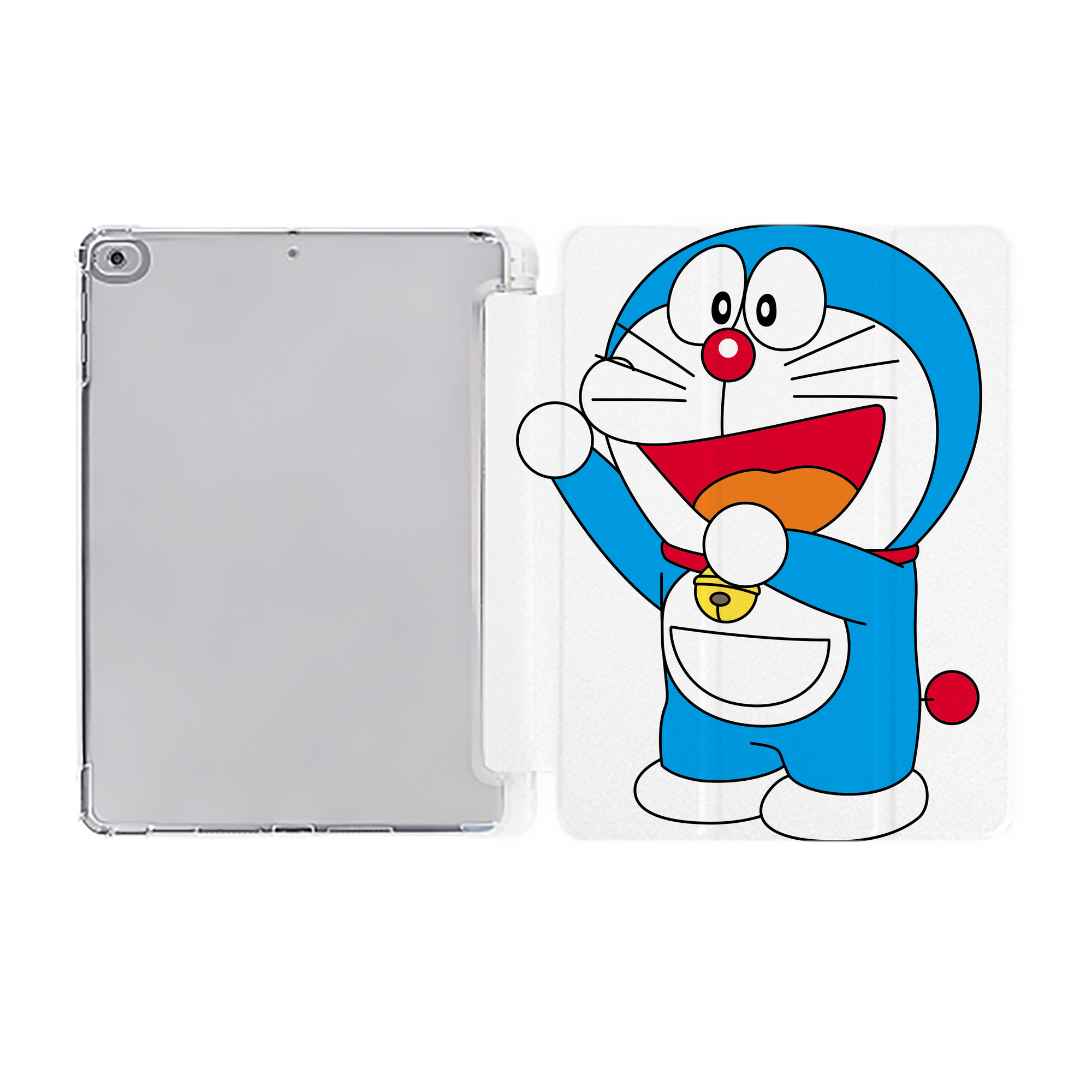 （画像用） ドラえもん Doraemon IPad ケース ペン収納付き 三つ折りスタンド PUレザー×シリコン 対応機種9.5/10.5/10.9インチ